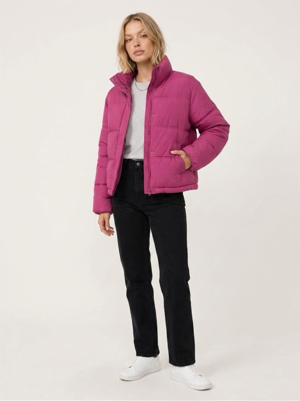 OLD NAVY PINK PUFFER JACKET SIZE MEDIUM NEW WITH TAGS